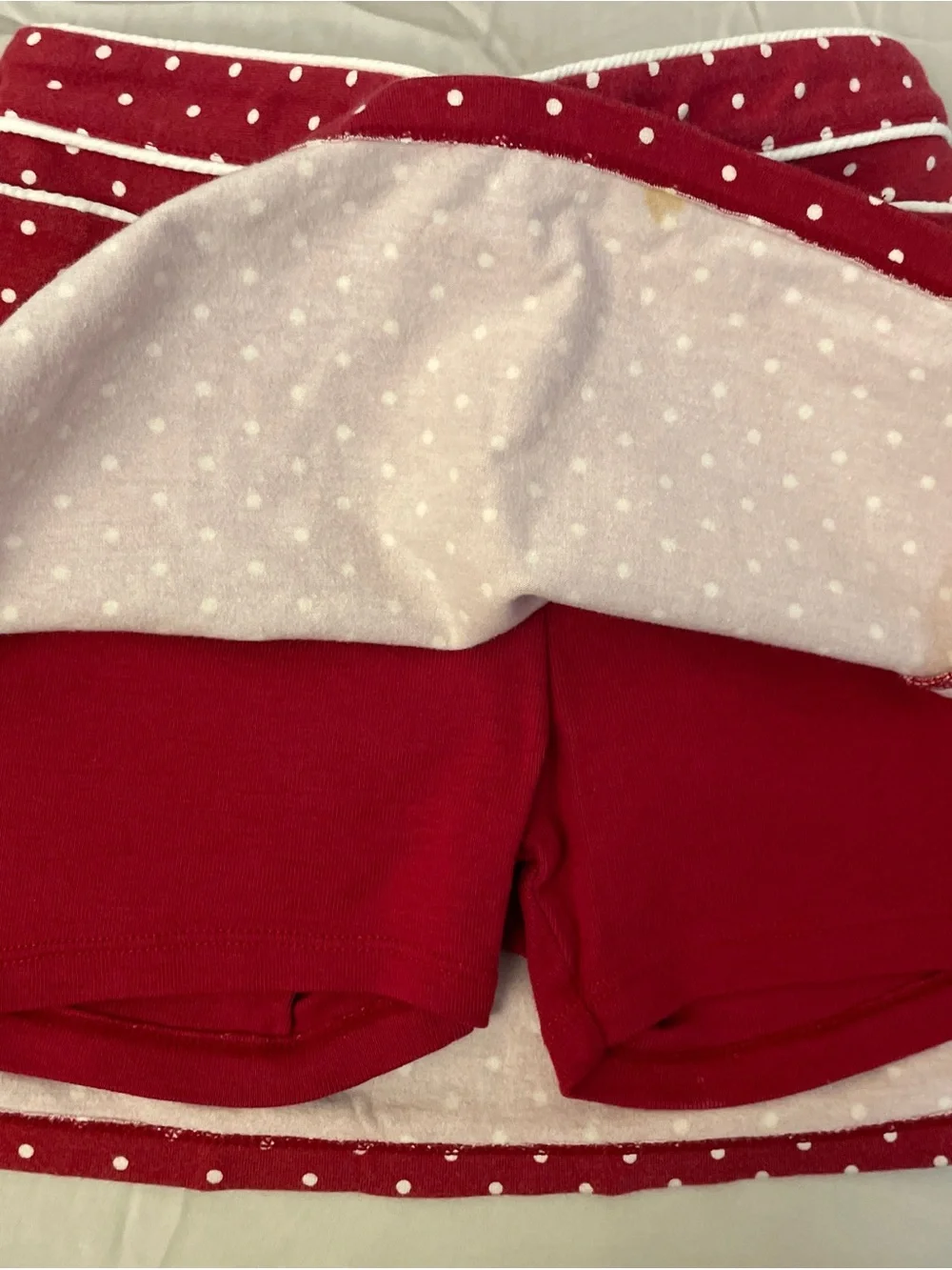 Gymboree Cotton Light Pink Cherry Tee with Red Polka Dot Skort Outfit Set Sz 5
